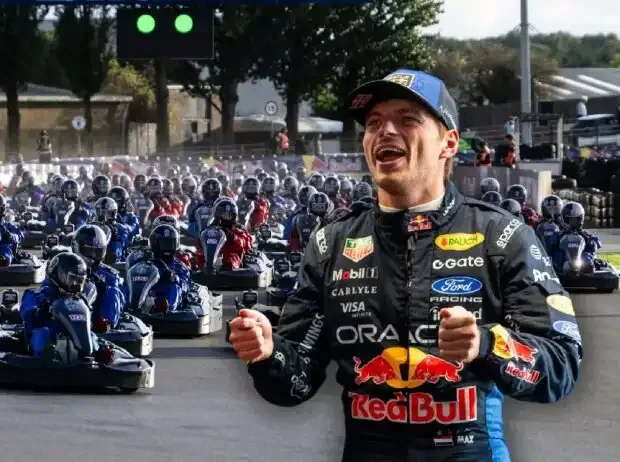 Max Verstappen starts last against 100 karts - and only needs 37 minutes