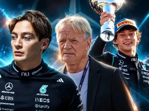 Titel-Bild zur News: George Russell, Marc Surer, Kimi Antonelli